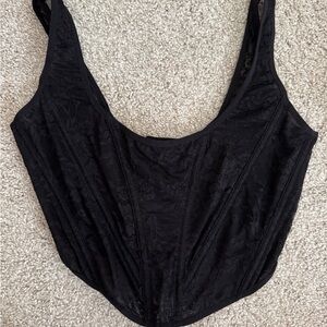 ASOS Black Lace Crop Top